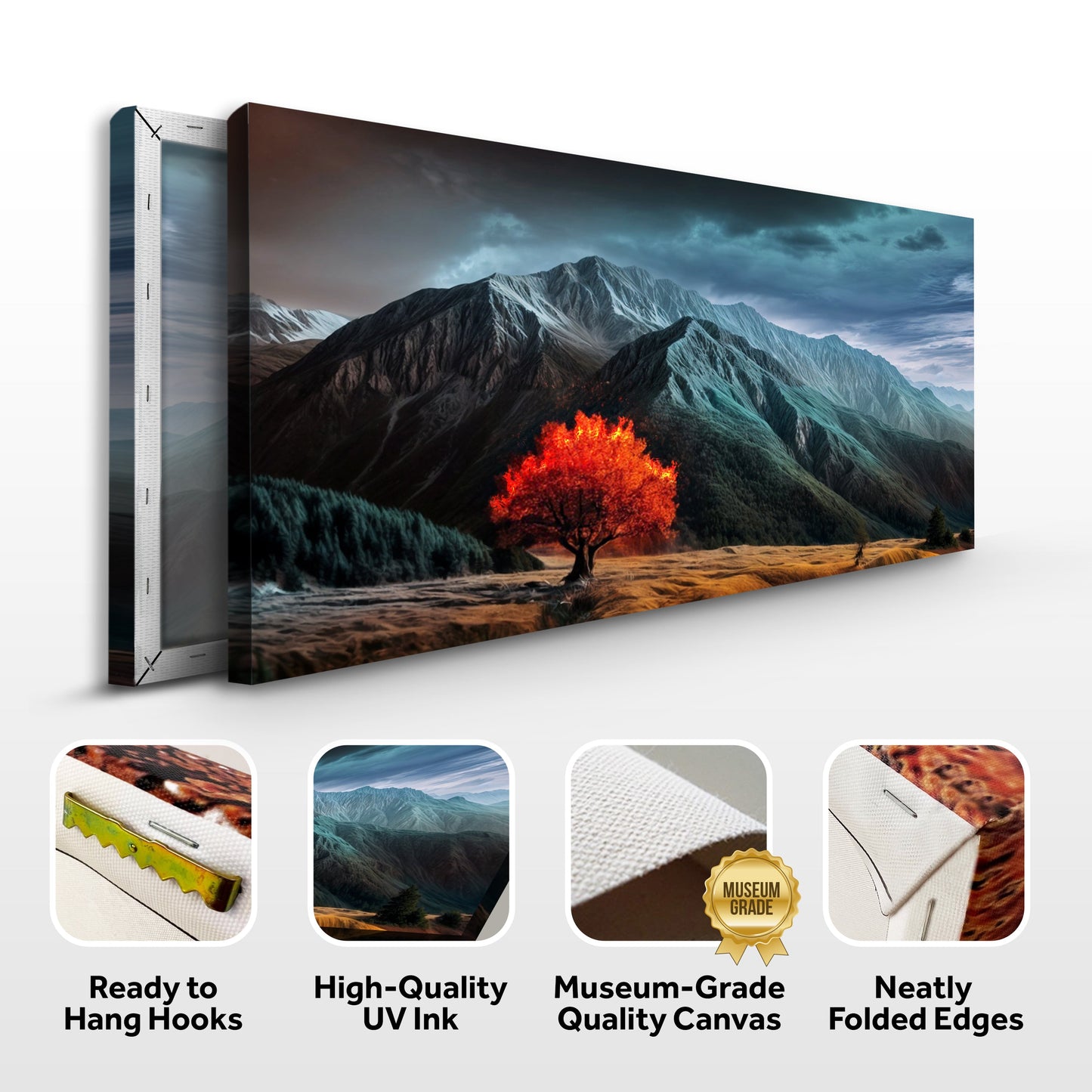 Burning Bush Biblical Canvas Wall Art Faith Decor