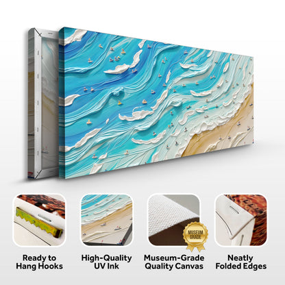 Beach Days Coastal Canvas Wall Art