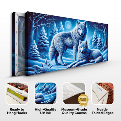 3D Wolves Canvas Wall Decor