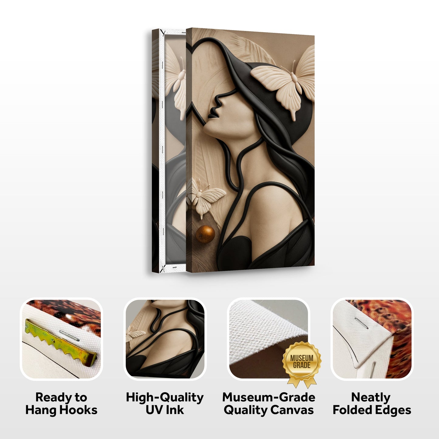 Woman's Delicate Lines Canvas Wall Art