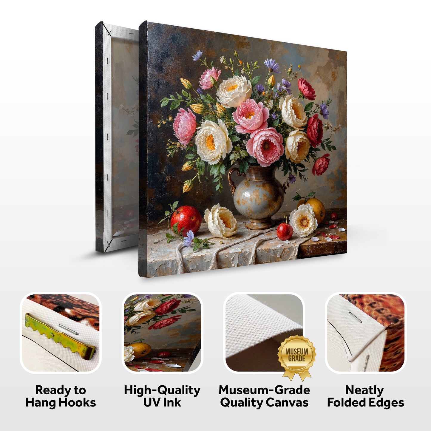 Summer Bloom Vase Floral Canvas Wall Art