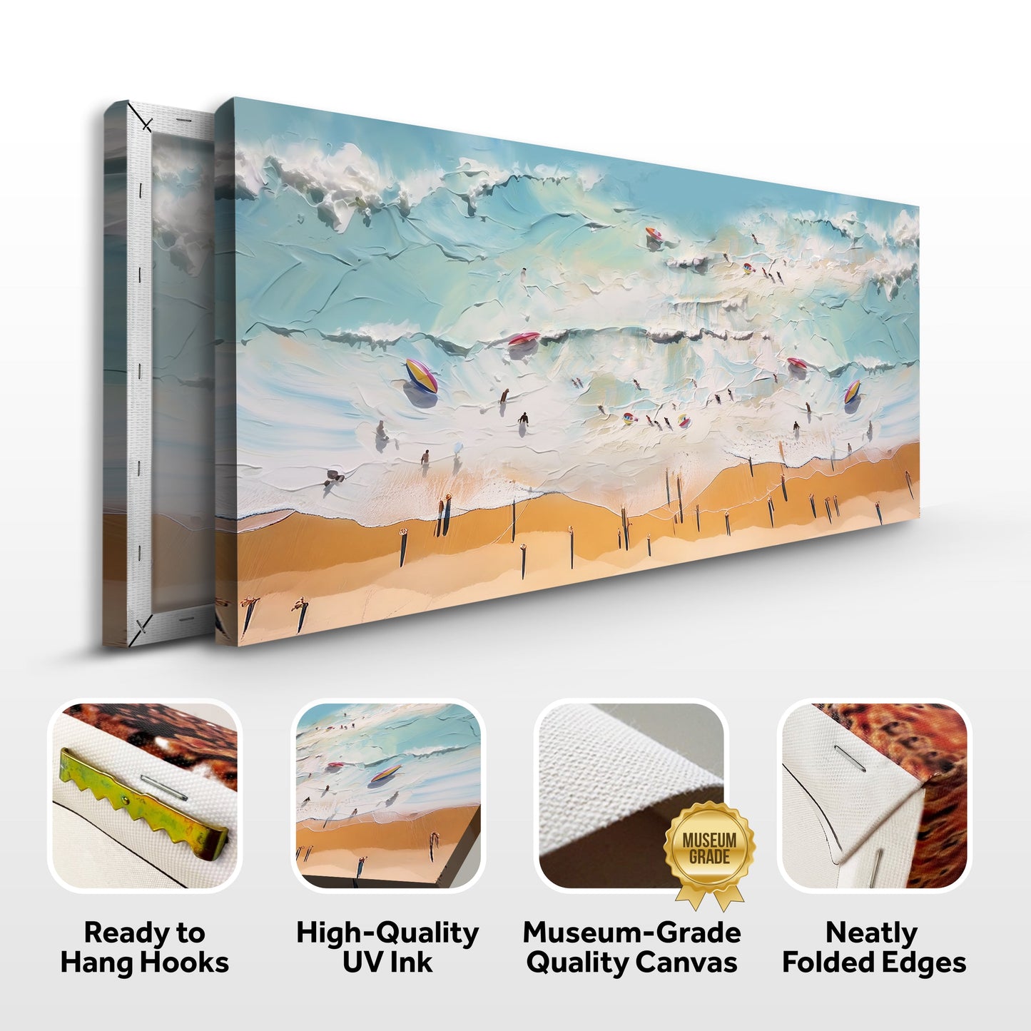Beach Days Coastal Canvas Wall Art VI