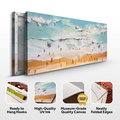 Beach Days Coastal Canvas Wall Art VI