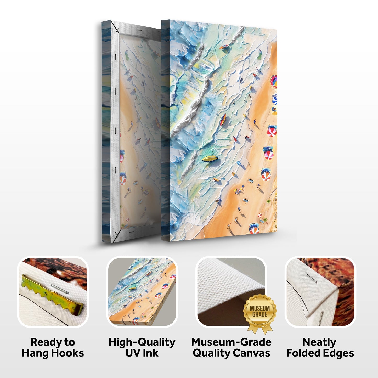 Beach Days Coastal Canvas Wall Art III