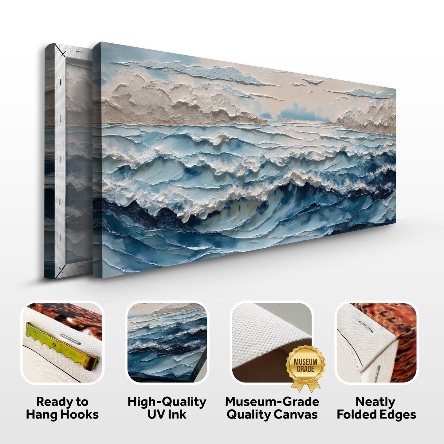Ocean Embrace Coastal Canvas Wall Art