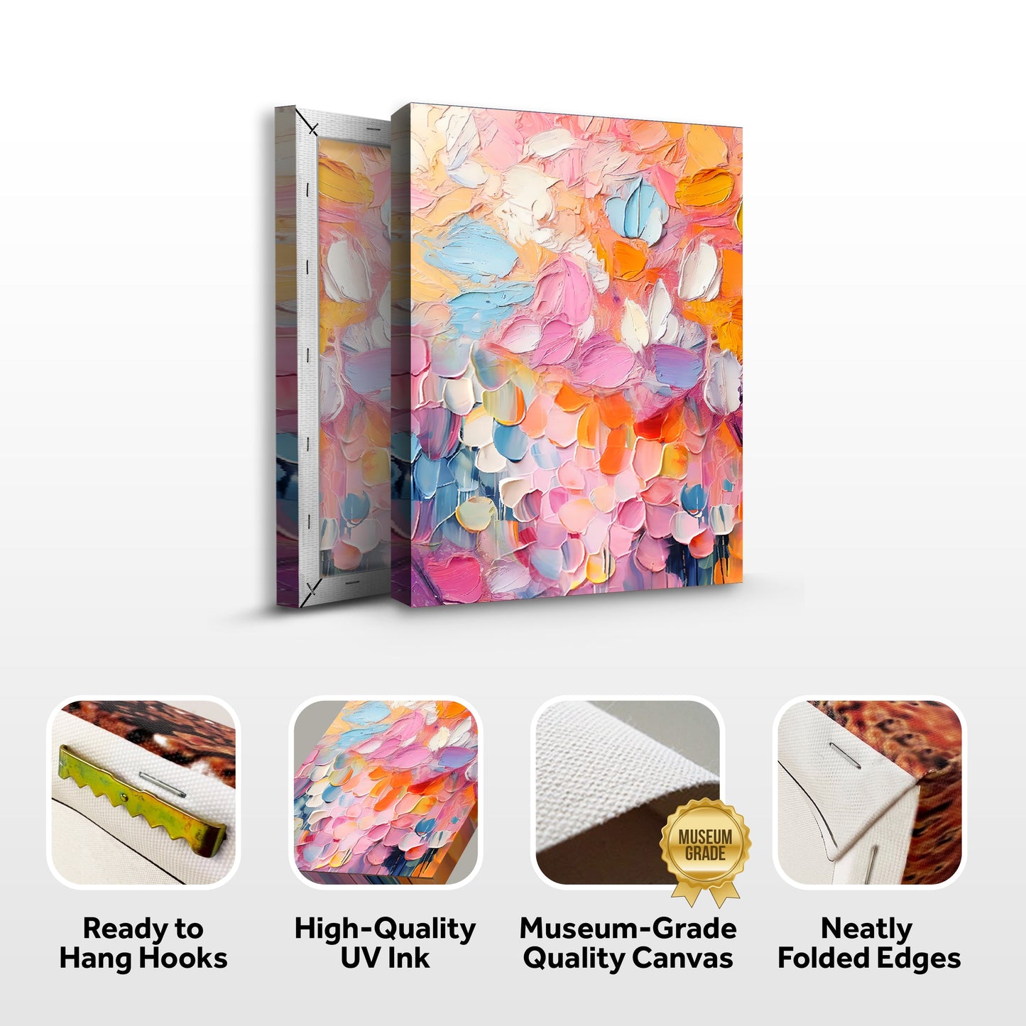 Blooming Rhapsody Abstract Canvas Wall Art