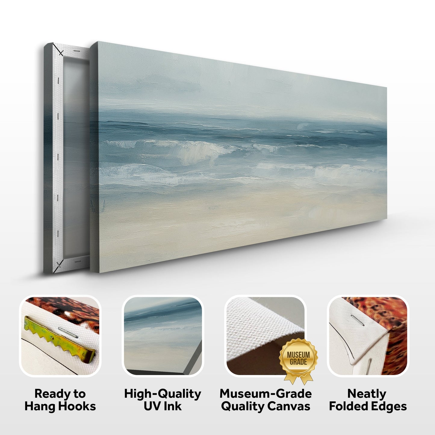 Waterscape Abstract Canvas Wall Art IX