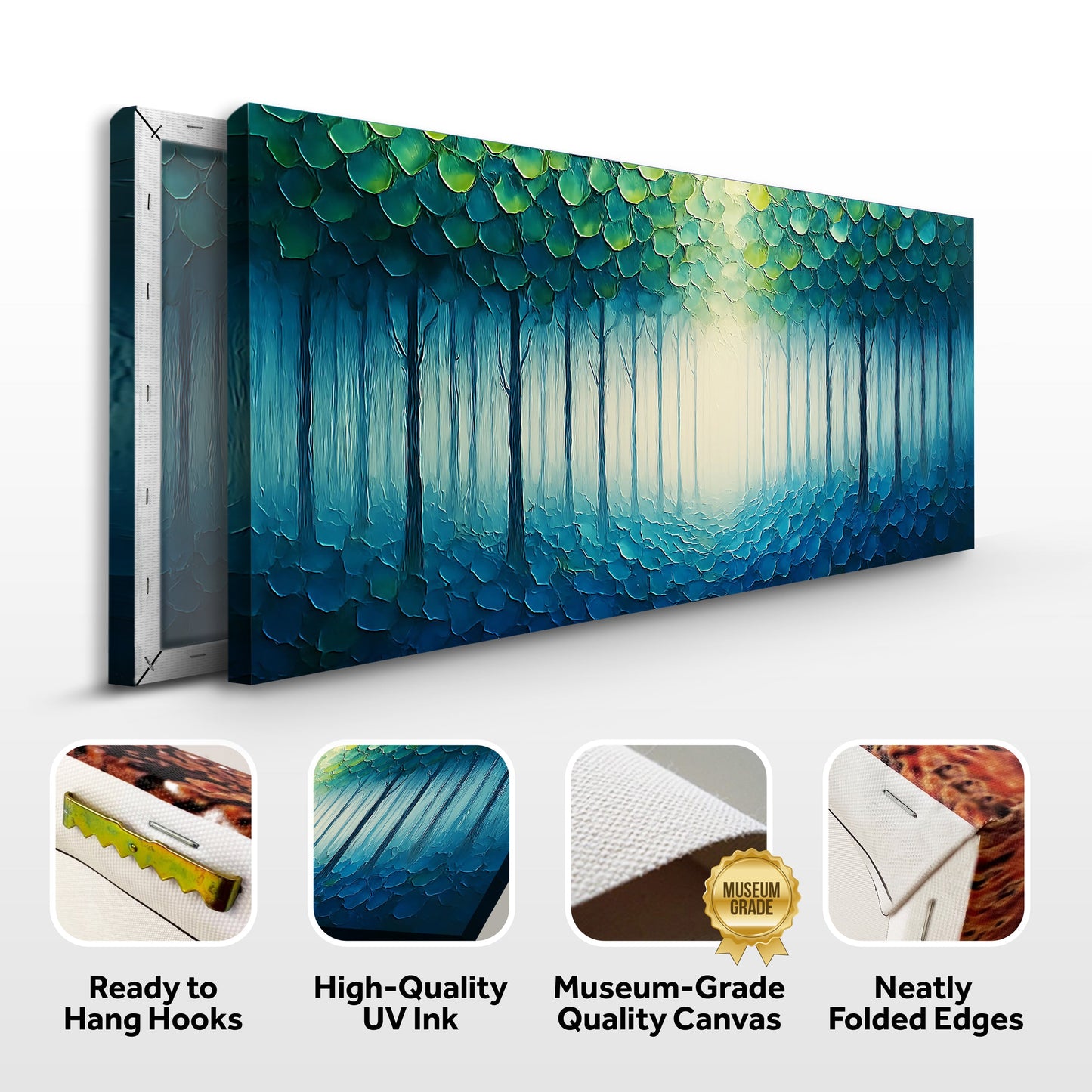 Forest Whispers Impasto Canvas Wall Art