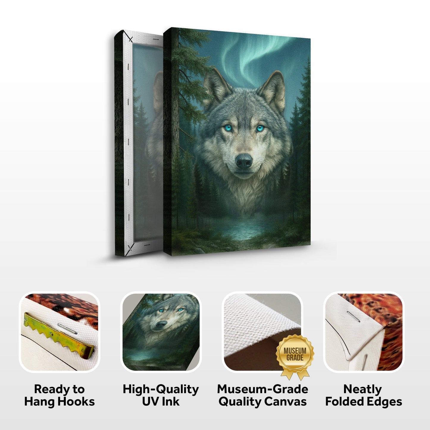 Wolf Northern Symphony Canvas Wall Art