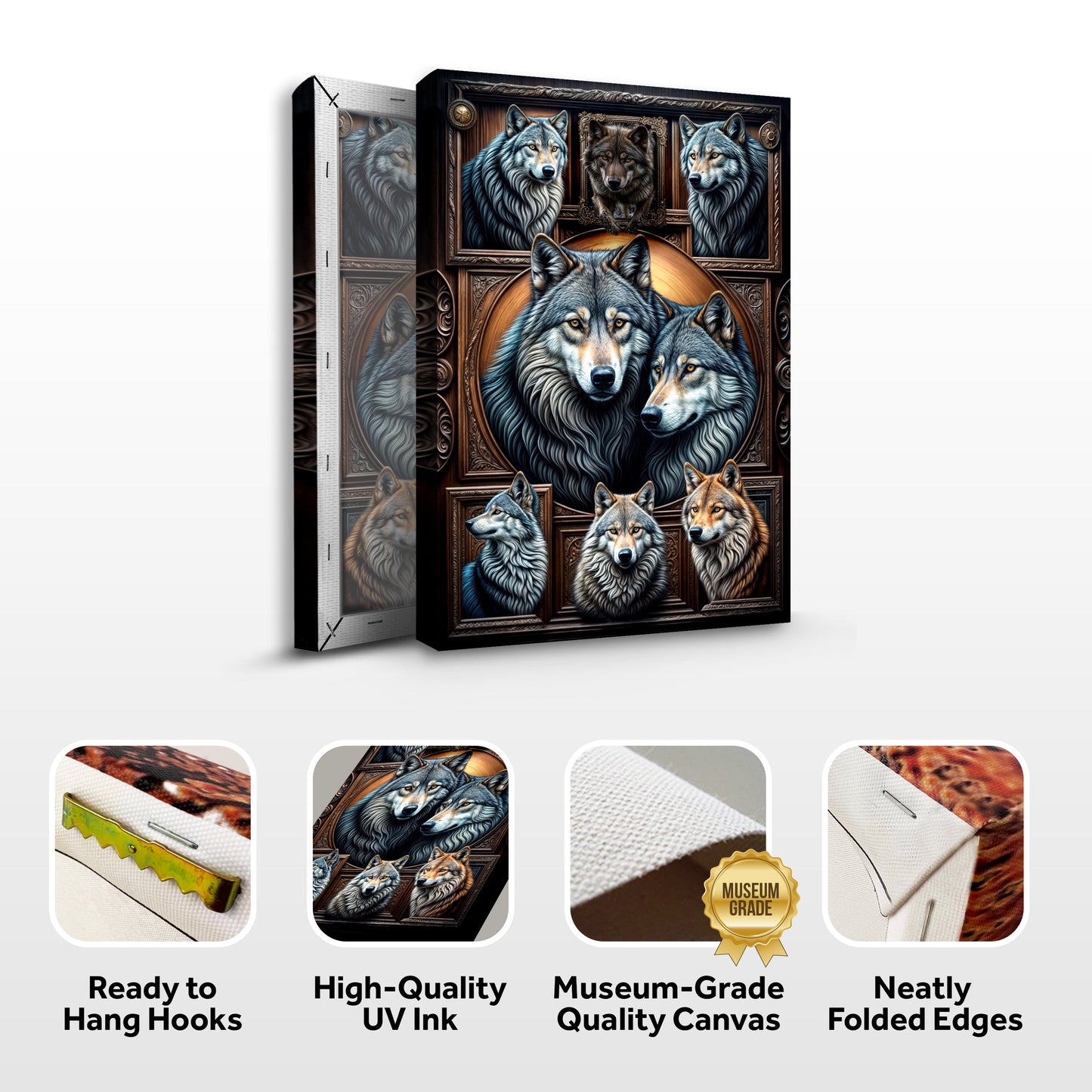 3D Wolf Collage Wall Decor