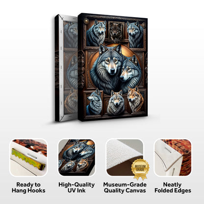 3D Wolf Collage Wall Decor