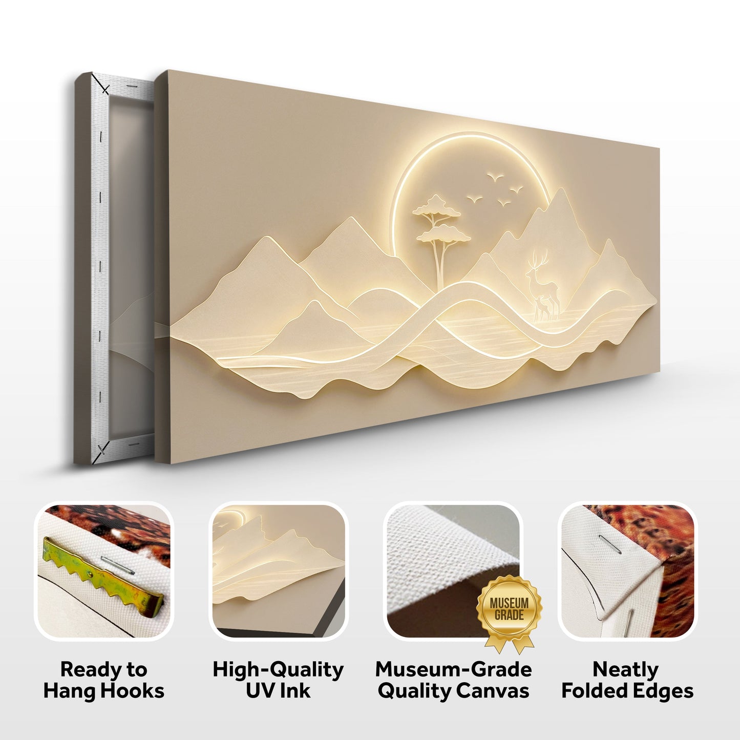 Modern Mountain Landscape Canvas Wall Art