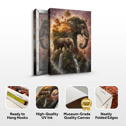 Elephant Jungle Majesty Canvas Wall Art