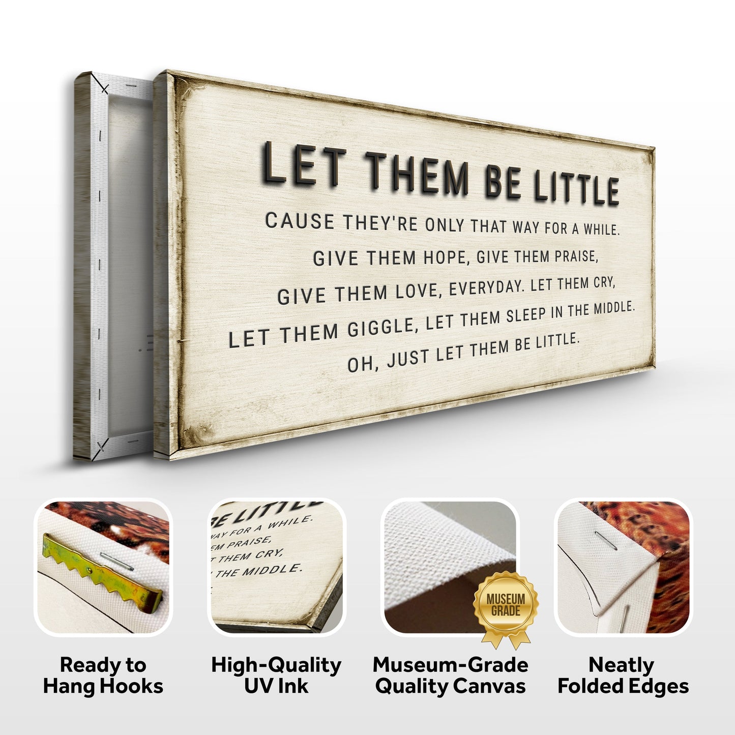 Let Them Be Little Playroom Canvas Wall Art