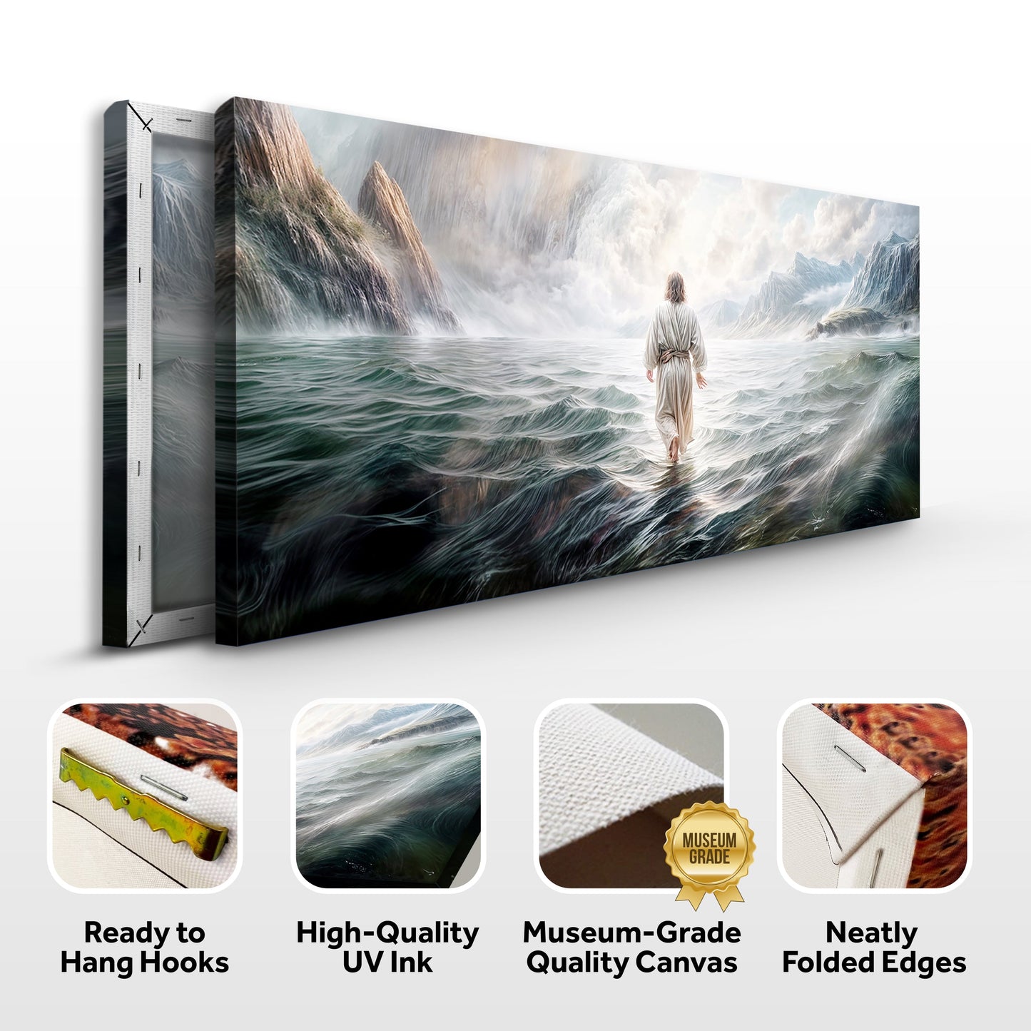 Walking on Water Faith Canvas Wall Art II