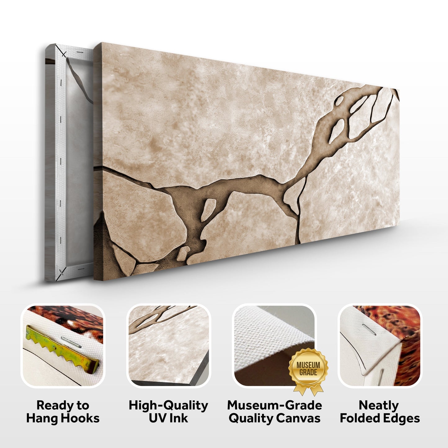 Muddy Abstract Canvas Wall Art