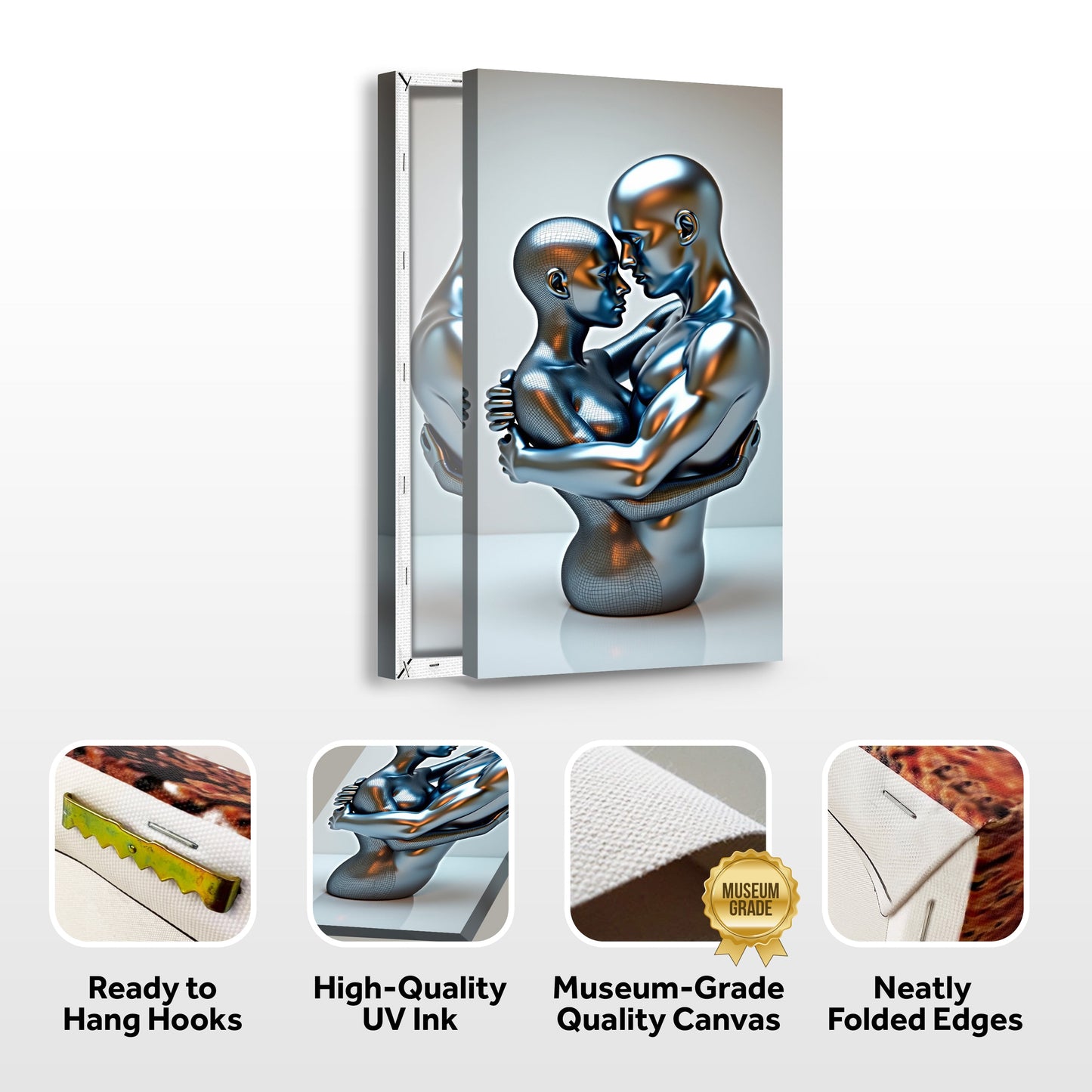 Eternal Love Figure Abstract Wall Art II Canvas