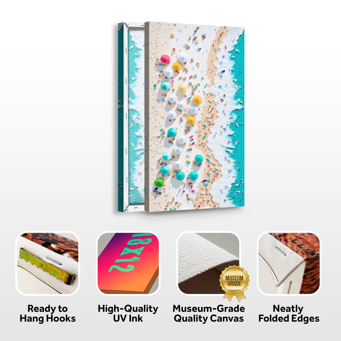 Beach Days Coastal Canvas Wall Art XXII