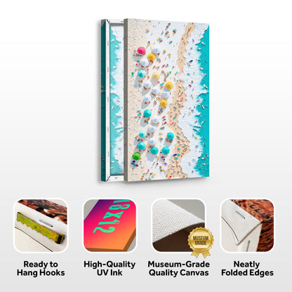 Beach Days Coastal Canvas Wall Art XXII