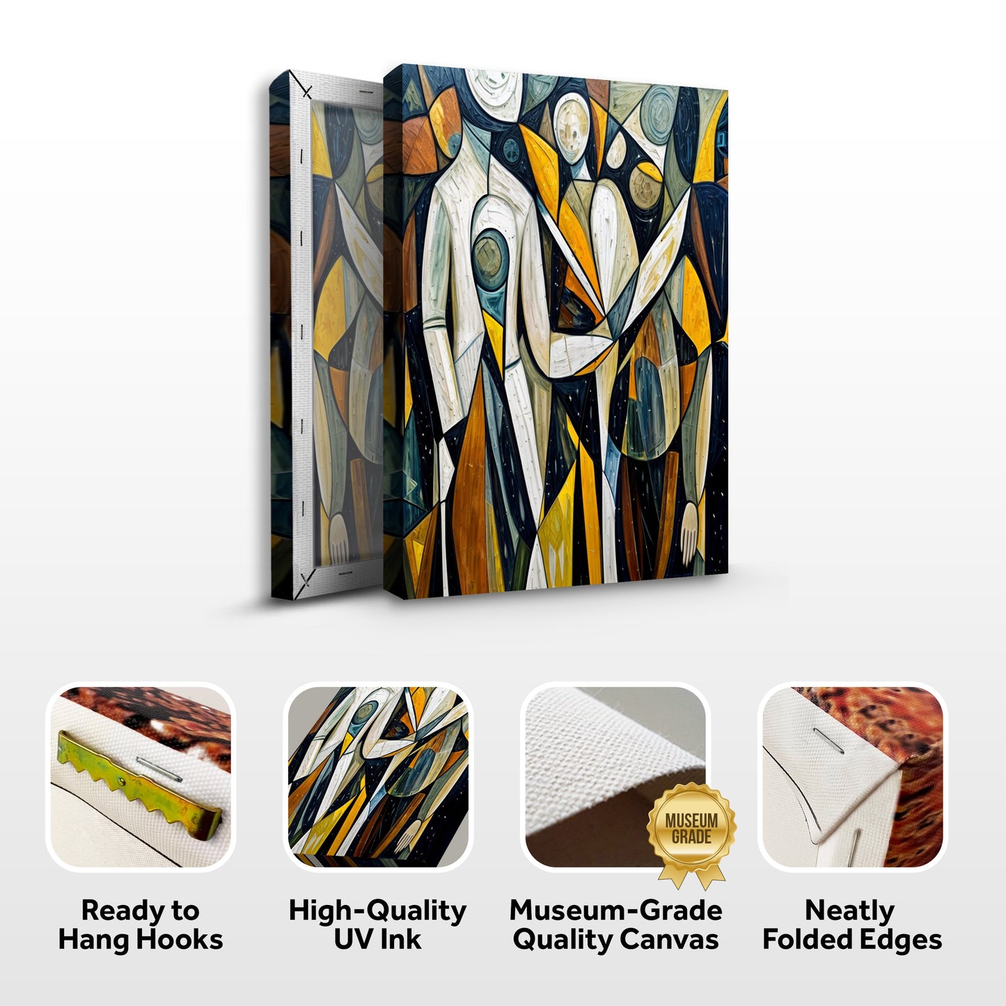 Abstract Human Connection Canvas Wall Art