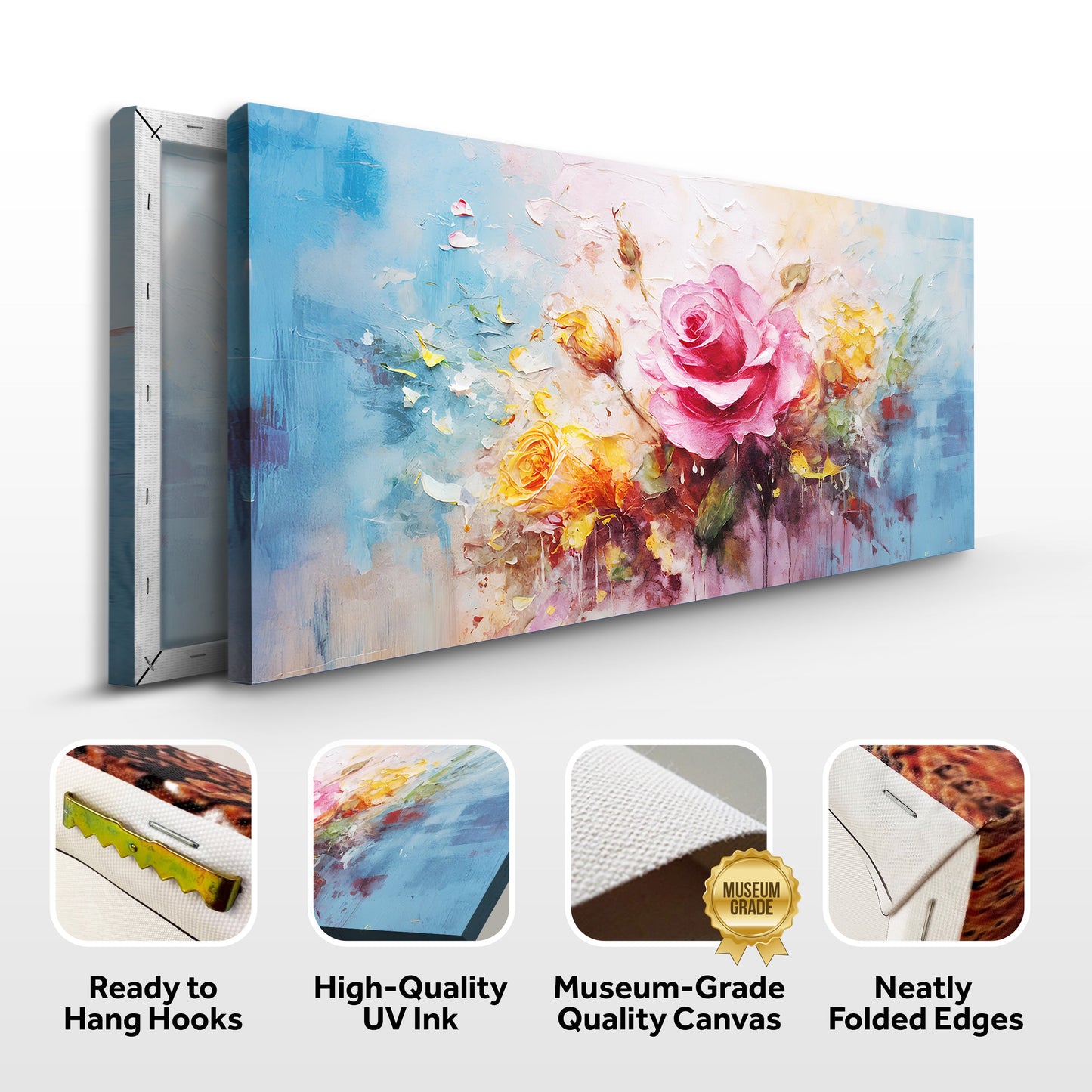 Rose Flower Canvas Wall Art