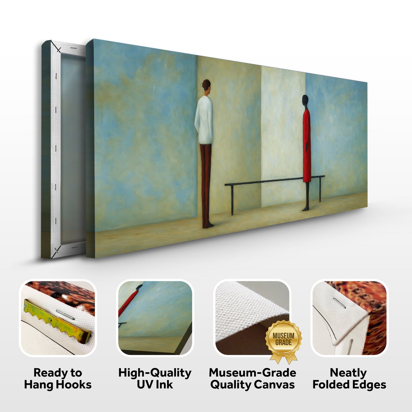Confrontation Abstract Canvas Wall Art