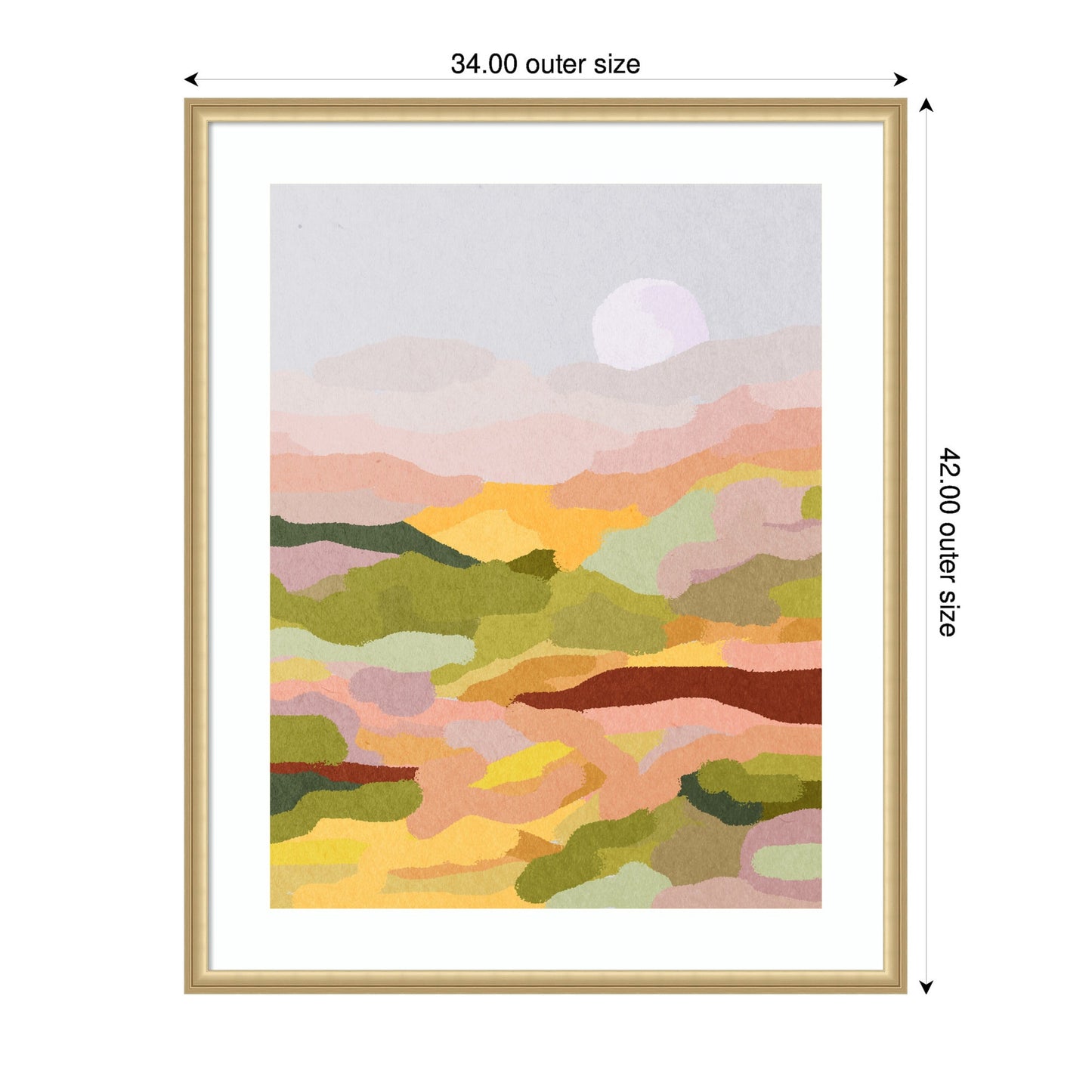 Tranquil Countryside Landscape Framed Wall Art