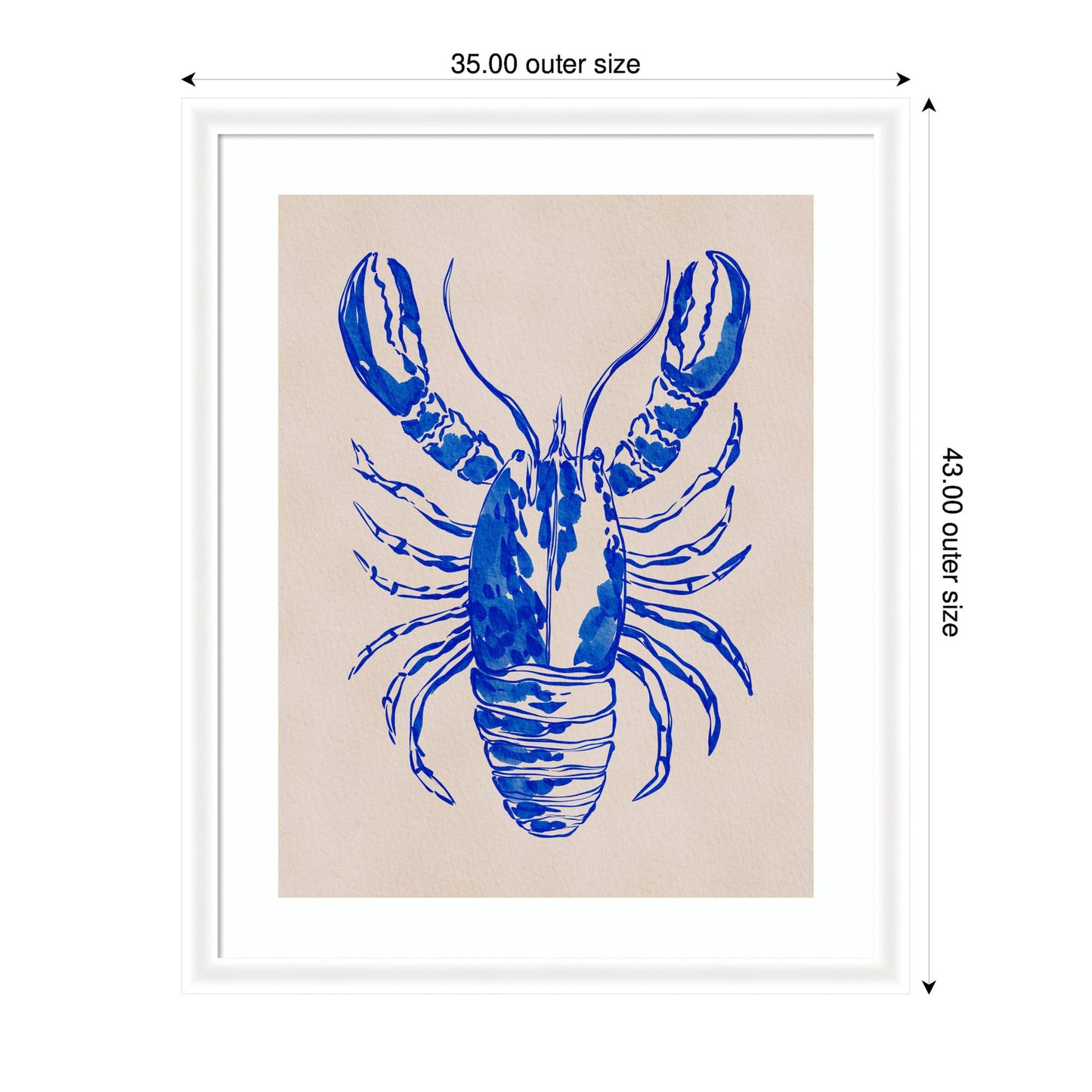 Framed Art Lobster by Nikita Jariwala