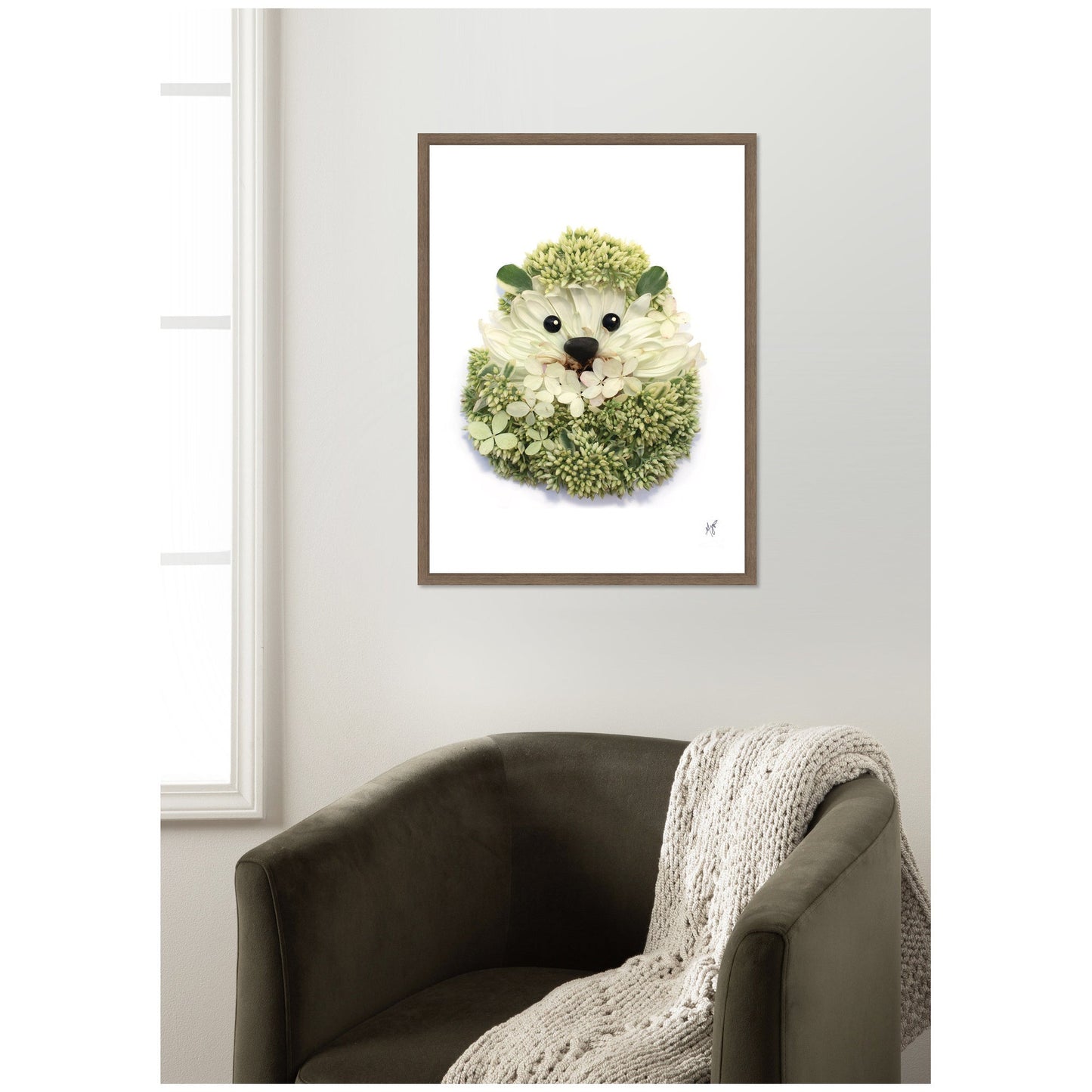 Hedgehog Framed Canvas Wall Art
