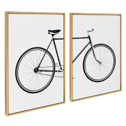 Bicycle Framed Canvas Wall Art Set