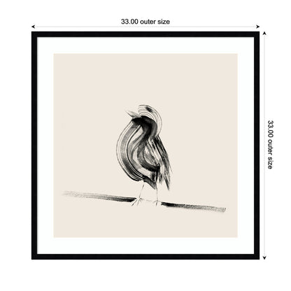 Bird on a Branch by Danushka Abeygoda Framed Wall Art Print
