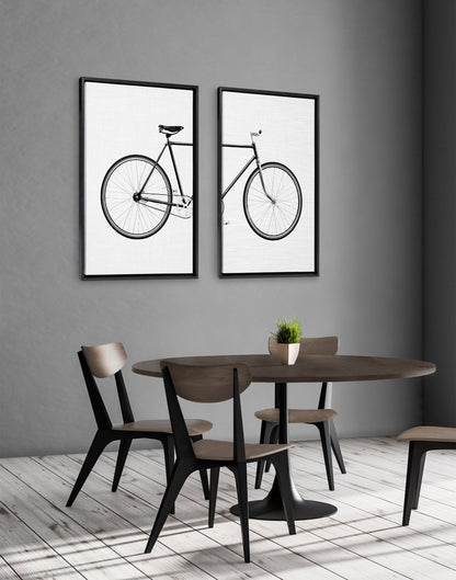 Bicycle Framed Canvas Wall Art Set