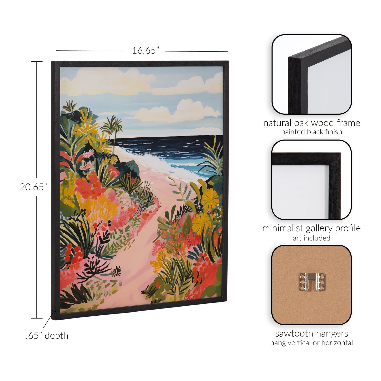 Tropical Ocean Path Coastal Framed Wall Art