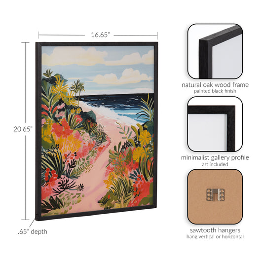 Tropical Ocean Path Coastal Framed Wall Art