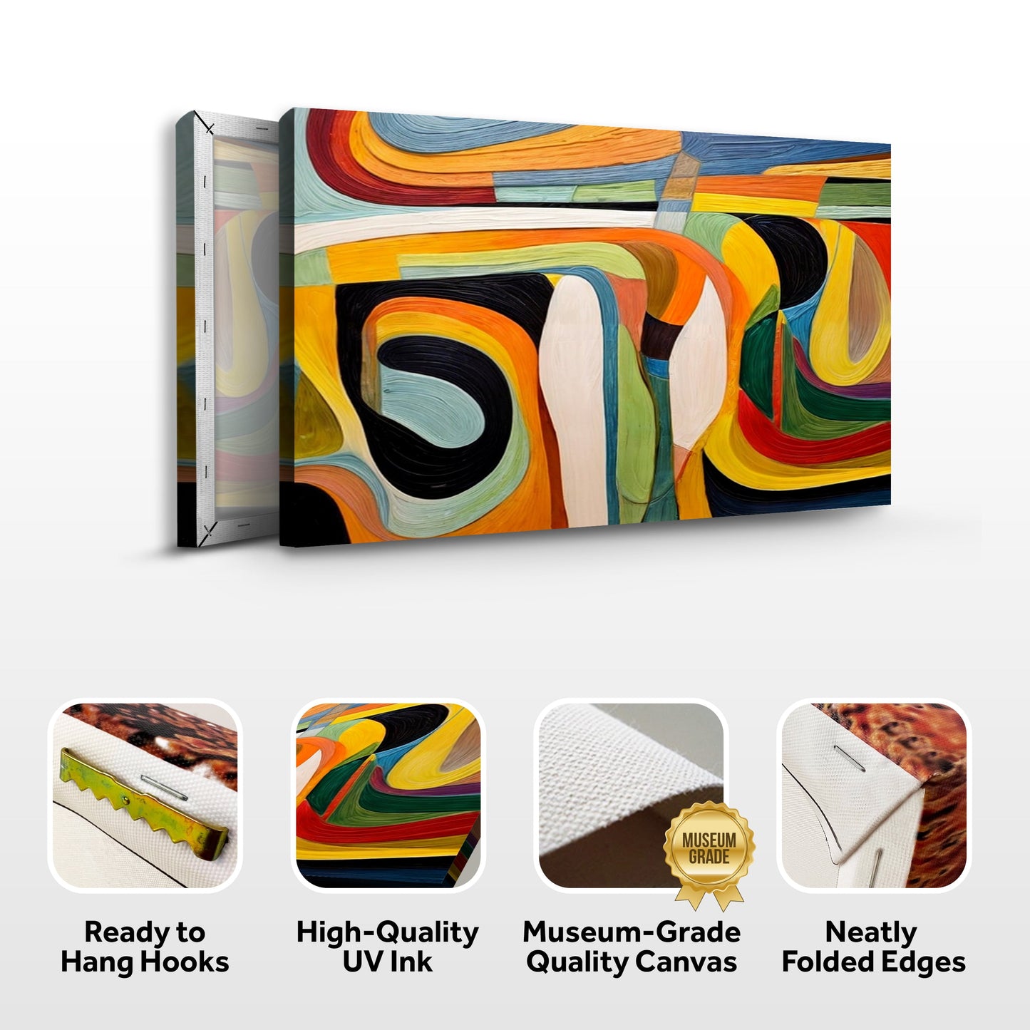 Vibrant Abstract Canvas Wall Art