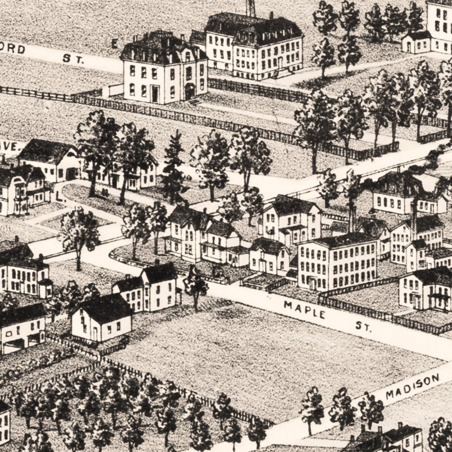 Vintage Map of Cochituate, Massachusetts, 1887