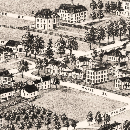 Vintage Map of Cochituate, Massachusetts, 1887