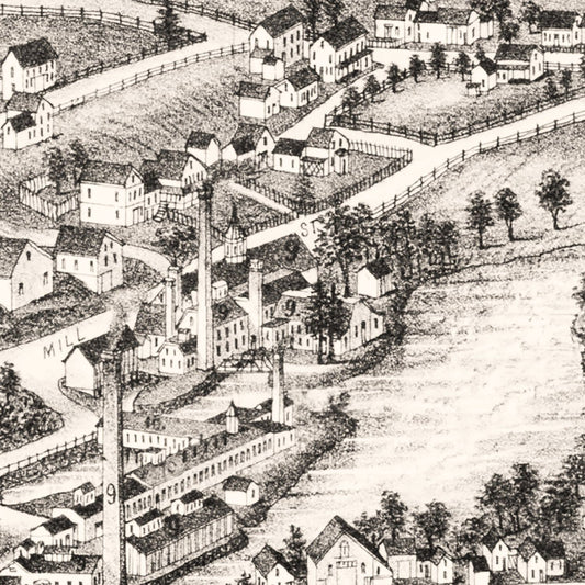 Vintage Map of East Pepperell, Massachusetts, 1886