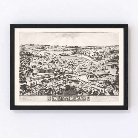 Vintage map of Ballardvale, Massachusetts, 1885