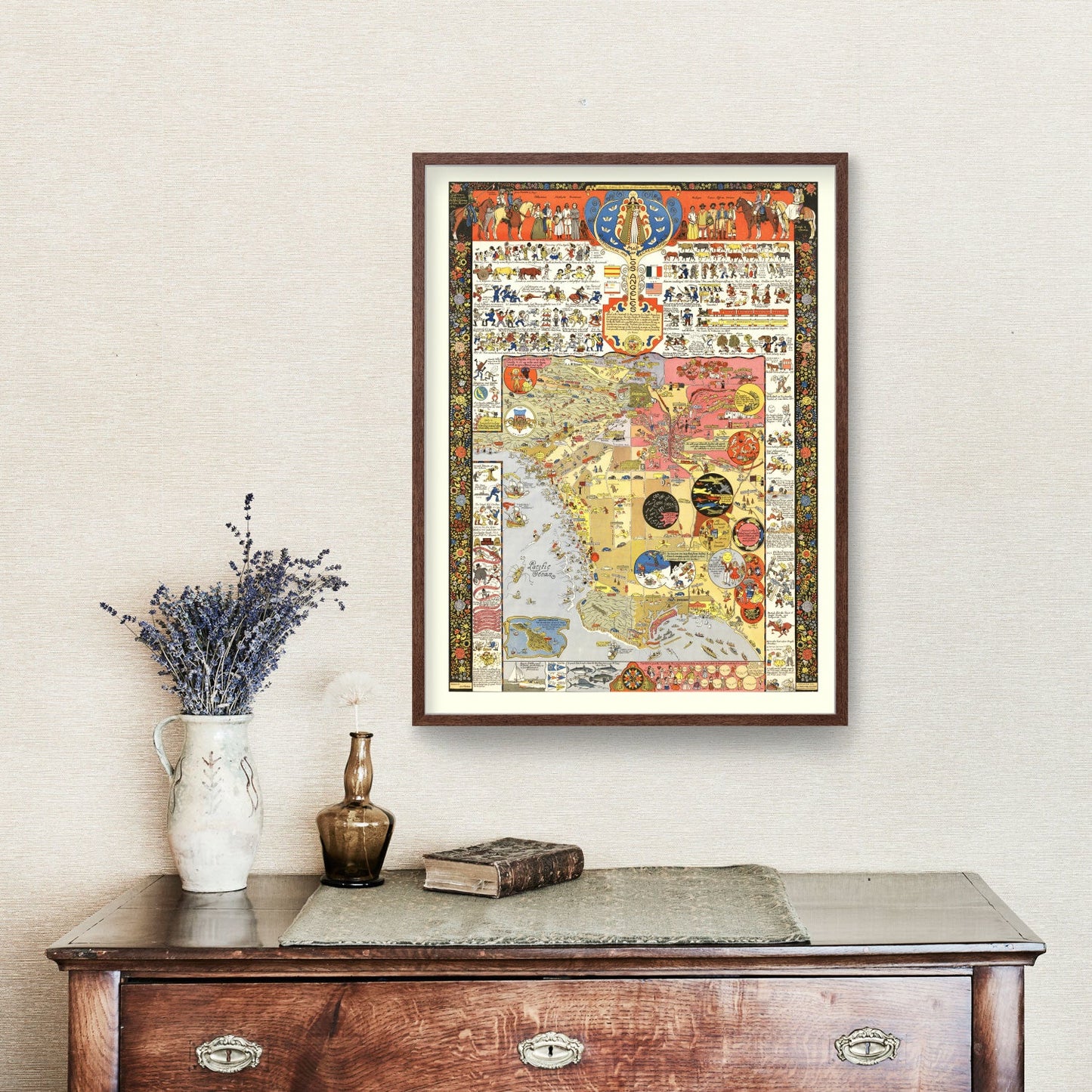 Vintage Map of Los Angeles, California, 2012