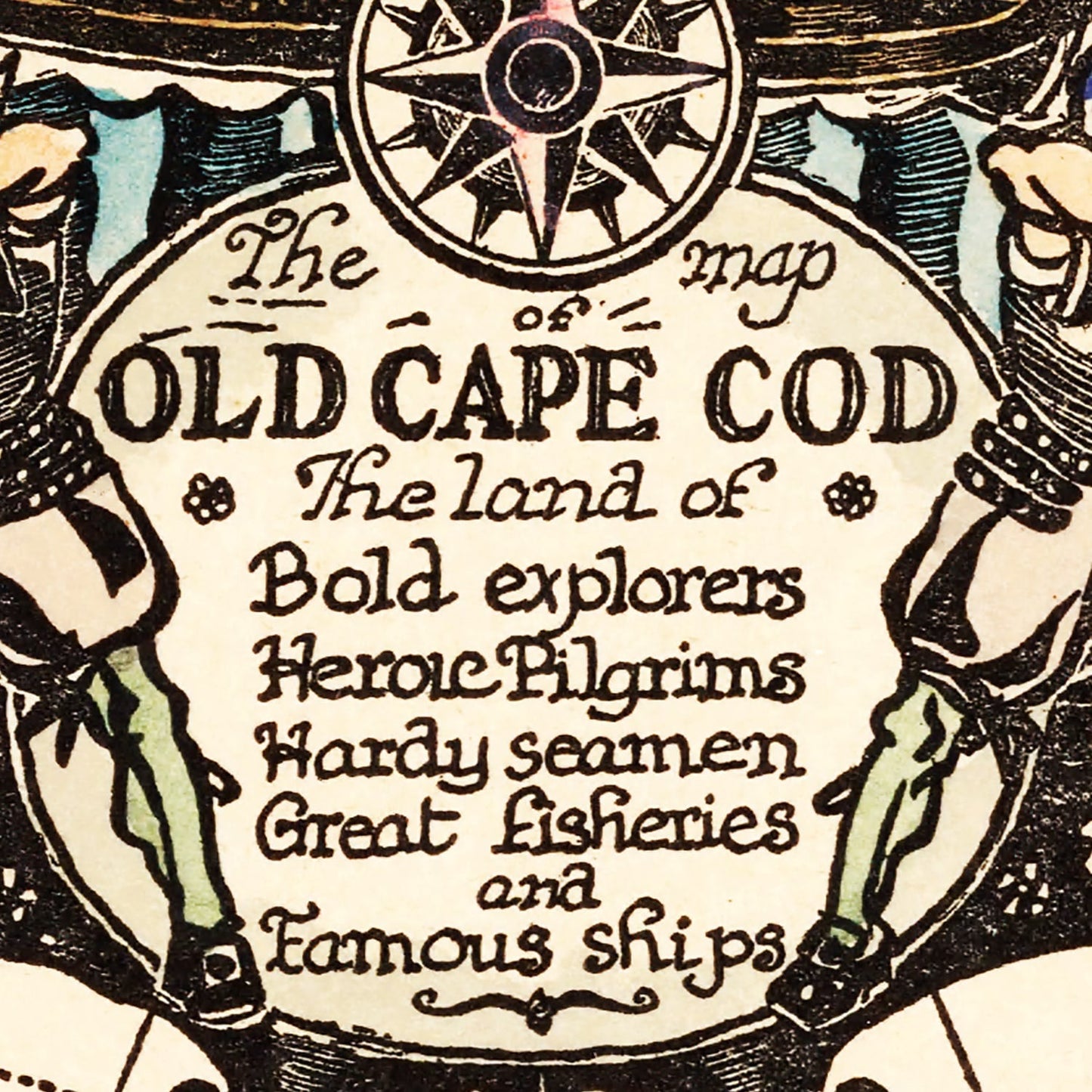 Vintage Map of Cape Cod, Massachusetts, 1930