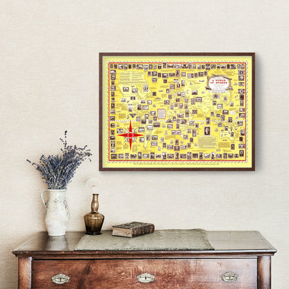 World Map of Stamps, 1947 Wall Art