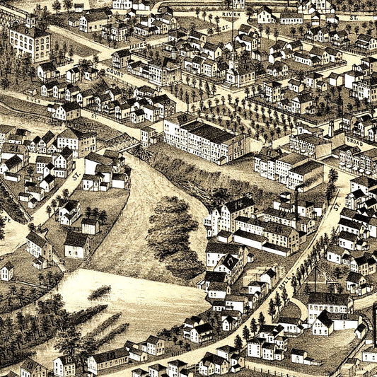 Vintage Map of Pulaski, New York, 1885