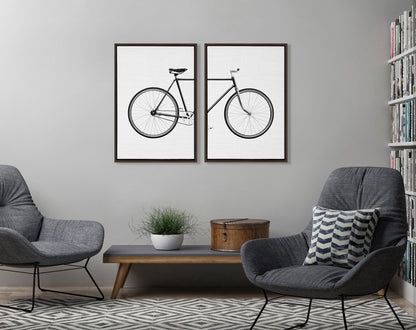 Bicycle Framed Canvas Wall Art Set