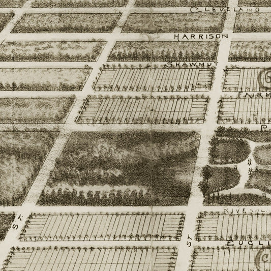 Vintage Map of Riverhead, New York, 1890