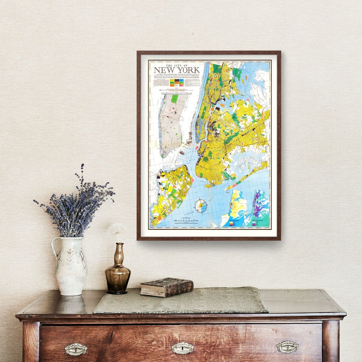 Vintage Map of New York City, New York, 1939
