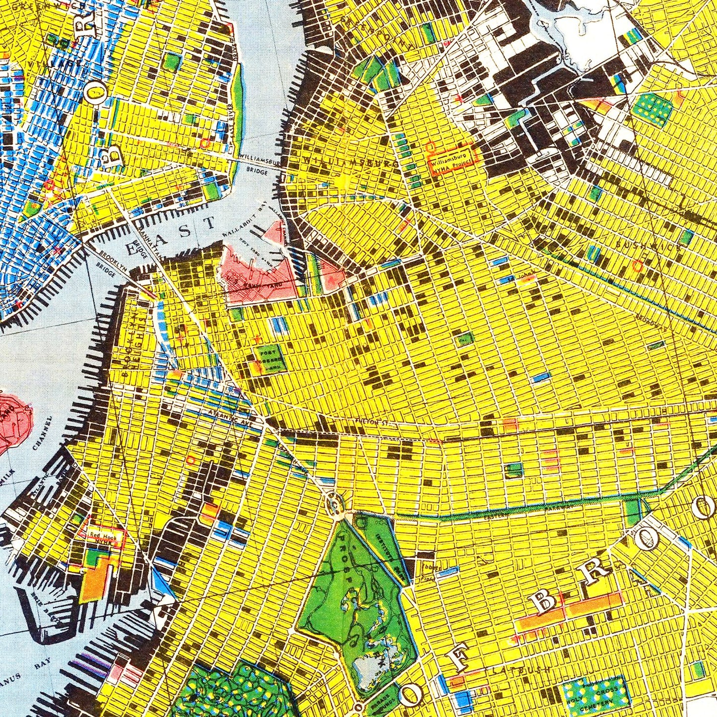 Vintage Map of New York City, New York, 1939