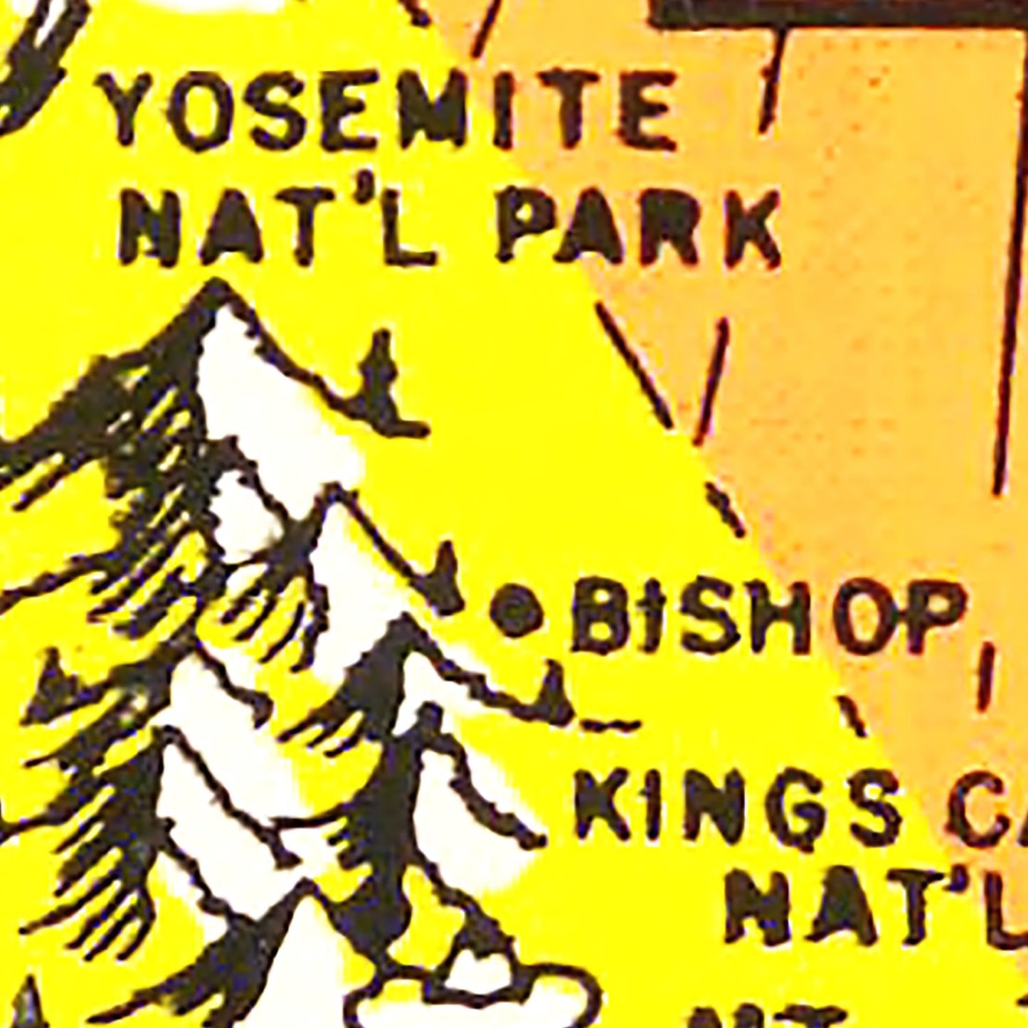 Vintage Map of California, 1950