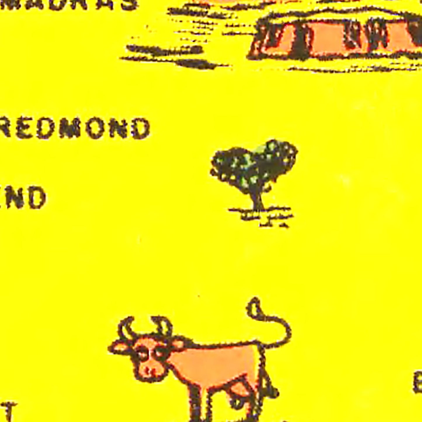 Vintage Map of Oregon, 1960
