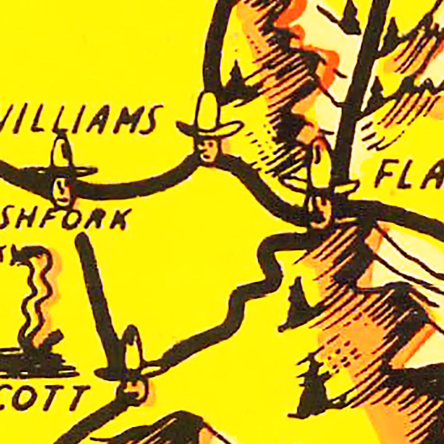 Vintage Map of Arizona, 1950